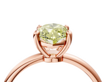 Rose gold Fancy Yellow Marquise  Solitaire Diamond Ring with 4-Prong Setting on a Classic Band_7