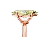Rose gold Fancy Yellow Marquise  Solitaire Diamond Ring with 4-Prong Setting on a Classic Band_8