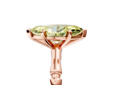 Rose gold Fancy Yellow Marquise  Solitaire Diamond Ring with Bamboo Band and Four-Prong Setting_5