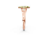 Rose gold Fancy Yellow Marquise  Solitaire Diamond Ring with Cathedral Band and Four-Prong Setting_31