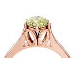 Rose gold Fancy Yellow Marquise  Solitaire Diamond Ring with Cathedral Band and Four-Prong Setting_33