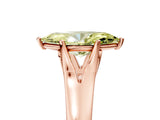 Rose gold Fancy Yellow Marquise  Solitaire Diamond Ring with Cathedral Band and Four-Prong Setting_34