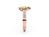 Rose gold Fancy Yellow Marquise  Solitaire Diamond Ring with Channel-Set Band and Four-Prong Setting_5