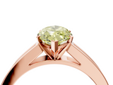 Rose gold Fancy Yellow Marquise  Solitaire Diamond Ring with Channel-Set Band and Four-Prong Setting_7