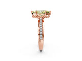 Rose gold Fancy Yellow Marquise  Solitaire Diamond Ring with Channel Set Band and Six-Prong Setting_31