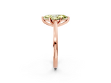 Rose gold Fancy Yellow Marquise  Solitaire Diamond Ring with Four-Prong Setting and Classic Band_5