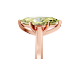 Rose gold Fancy Yellow Marquise  Solitaire Diamond Ring with Four-Prong Setting and Classic Band_8