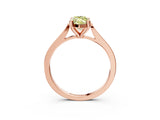 Rose gold Fancy Yellow Marquise  Solitaire Diamond Ring with Four-Prong Setting and Tapered Band 4