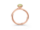 Rose gold Fancy Yellow Marquise  Solitaire Diamond Ring with Four-Prong Setting on a Plain Band_23