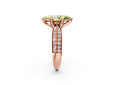 Rose gold Fancy Yellow Marquise  Solitaire Diamond Ring with Milgrain Pavé Band and Four-Prong Setting_22