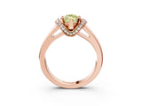 Rose gold Fancy Yellow Marquise  Solitaire Diamond Ring with Pave Band and Six-Prong Setting_31