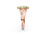 Rose gold Fancy Yellow Marquise  Solitaire Diamond Ring with Six-Prong Cathedral Setting_34