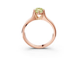 Rose gold Fancy Yellow Marquise  Solitaire Diamond Ring with Six-Prong Cathedral Setting_35