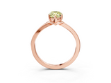 Rose gold Fancy Yellow Marquise  Solitaire Diamond Ring with Six-Prong Setting and Tapered Band_3