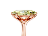 Rose gold Fancy Yellow Marquise  Solitaire Diamond Ring with Six-Prong Setting and Tapered Band_5