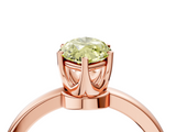 Rose gold Fancy Yellow Marquise  Solitaire Diamond Ring with Six-Prong Setting on a Classic Band_4