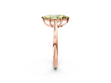 Rose gold Fancy Yellow Marquise  Solitaire Diamond Ring with Split Shank and Four-Prong Setting_14