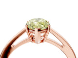 Rose gold Fancy Yellow Marquise  Solitaire Diamond Ring with Split Shank and Four-Prong Setting_16