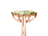Rose gold Fancy Yellow Marquise  Solitaire Diamond Ring with Split Shank and Four-Prong Setting_17