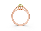 Rose gold Fancy Yellow Marquise  Solitaire Diamond Ring with Split Shank and Four-Prong Setting_3