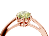 Rose gold Fancy Yellow Marquise  Solitaire Diamond Ring with Split Shank and Four-Prong Setting_4