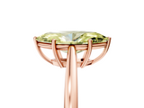 Rose gold Fancy Yellow Marquise  Solitaire Diamond Ring with Split Shank and Four-Prong Setting_5