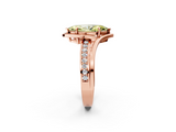 Rose gold Fancy Yellow Marquise  Solitaire Diamond Ring with Split Shank and Prong Setting_20
