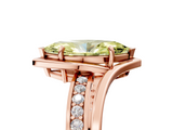 Rose gold Fancy Yellow Marquise  Solitaire Diamond Ring with Split Shank and Prong Setting_23