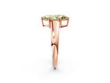 Rose gold Fancy Yellow Marquise  Solitaire Diamond Ring with Tapered Band and Four-Prong Setting_32