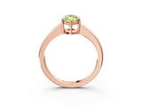 Rose gold Fancy Yellow Marquise  Solitaire Diamond Ring with Tapered Band and Four-Prong Setting_33