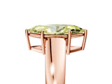 Rose gold Fancy Yellow Marquise  Solitaire Diamond Ring with Tapered Band and Four-Prong Setting_35
