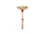 Rose gold Fancy Yellow Marquise  Solitaire Diamond Ring with Thin Band and Four-Prong Setting_2