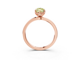 Rose gold Fancy Yellow Marquise  Solitaire Diamond Ring with Thin Band and Four-Prong Setting_3