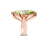 Rose gold Fancy Yellow Marquise  Solitaire Diamond Twisted Band with Four-Prong Setting_5