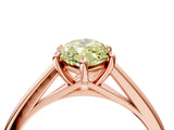 Rose gold Fancy Yellow Marquise  Solitaire Engagement Ring with Four-Prong Setting and Classic Band 4