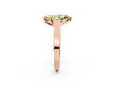 Rose gold Fancy Yellow Marquise  Solitaire Engagement Ring with Four-Prong Setting and Tapered Band_5