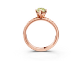 Rose gold Fancy Yellow Marquise  Solitaire Engagement Ring with Scrollwork Band and Four-Prong Setting_3