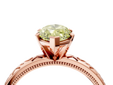 Rose gold Fancy Yellow Marquise  Solitaire Engagement Ring with Scrollwork Band and Four-Prong Setting_4