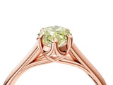Rose gold Fancy Yellow Marquise  Solitaire Engagement Ring with Six-Prong Setting and Classic Band 5