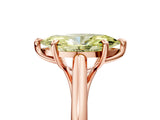 Rose gold Fancy Yellow Marquise  Solitaire Engagement Ring with Six-Prong Setting and Classic Band