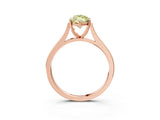Rose gold Fancy Yellow Marquise  Solitaire Heart Prong Engagement Ring with Tapered Band_38