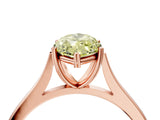 Rose gold Fancy Yellow Marquise  Solitaire Heart Prong Engagement Ring with Tapered Band_39