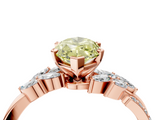 Rose gold Fancy Yellow Marquise  Solitaire Marquise Twist Band with Six-Prong Setting_4