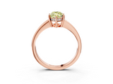 Rose gold Fancy Yellow Marquise  Solitaire Pavé Band Prong Setting Ring_3