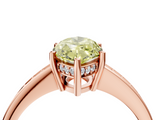 Rose gold Fancy Yellow Marquise  Solitaire Pavé Band Prong Setting Ring_4