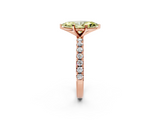 Rose gold Fancy Yellow Marquise  Solitaire Pavé Band with Four-Prong Setting_2
