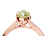 Rose gold Fancy Yellow Marquise  Solitaire Pavé Band with Four-Prong Setting_21