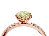Rose gold Fancy Yellow Marquise  Solitaire Pavé Band with Four-Prong Setting_4