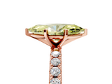Rose gold Fancy Yellow Marquise  Solitaire Pavé Band with Four-Prong Setting_5