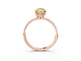 Rose gold Fancy Yellow Marquise  Solitaire Pavé Diamond Engagement Ring with Four-Prong Setting_3